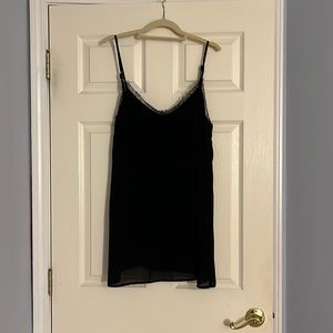 Lulus black mini dress with lace top